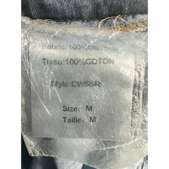 ELAN INTERNATIONAL WOMENS MEDIUM COTTON MINI DRESS RUFFLE SLEEVE W/BELT BLUE NEW - Picture 11 of 13